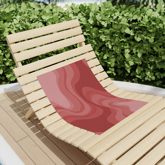 Power Red Wavey Beach Towel, 18" x 27"