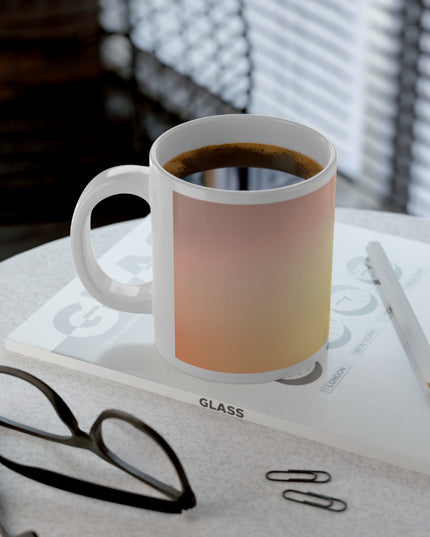 Hot Peach Fade 20 oz White Glossy Jumbo Mug
