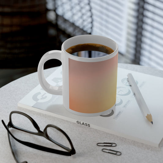 Hot Peach Fade 20 oz White Glossy Jumbo Mug
