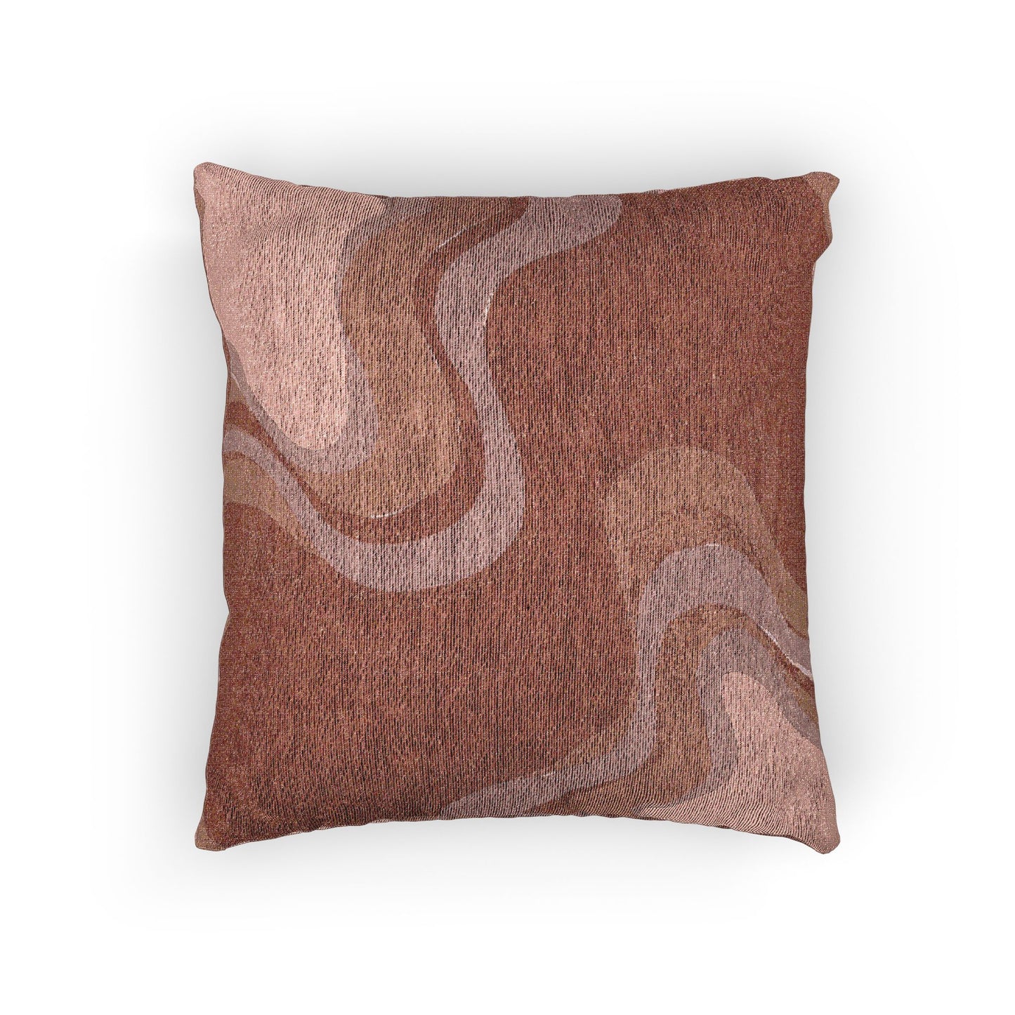 Power Red Wavey Woven Pillow, 17" x 18"