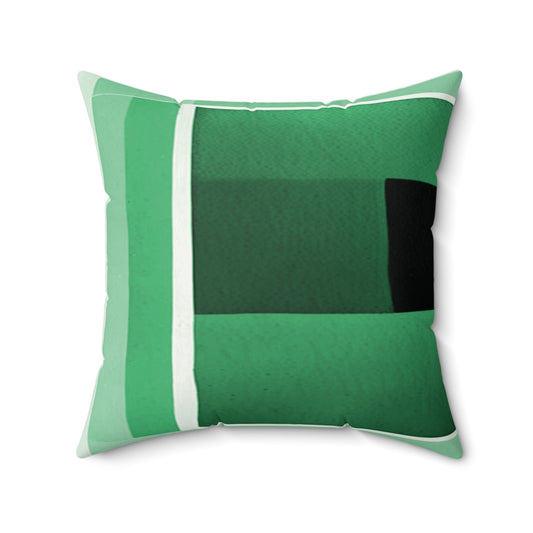 Mint Shadow 20" x 20" Faux Suede Square Pillow