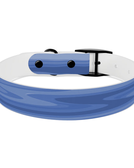 Deep Blue Wavey Medium Dog Collar