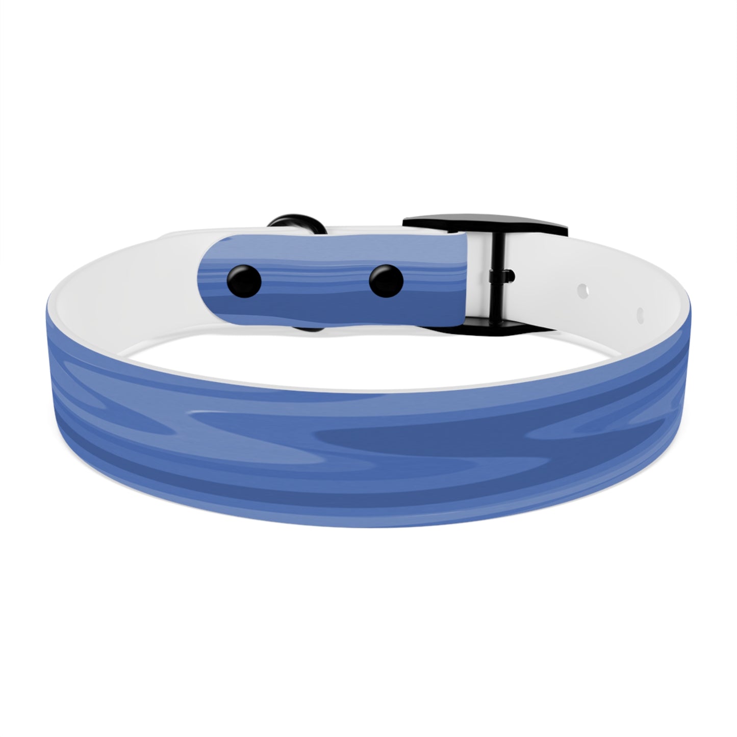 Deep Blue Wavey Medium Dog Collar