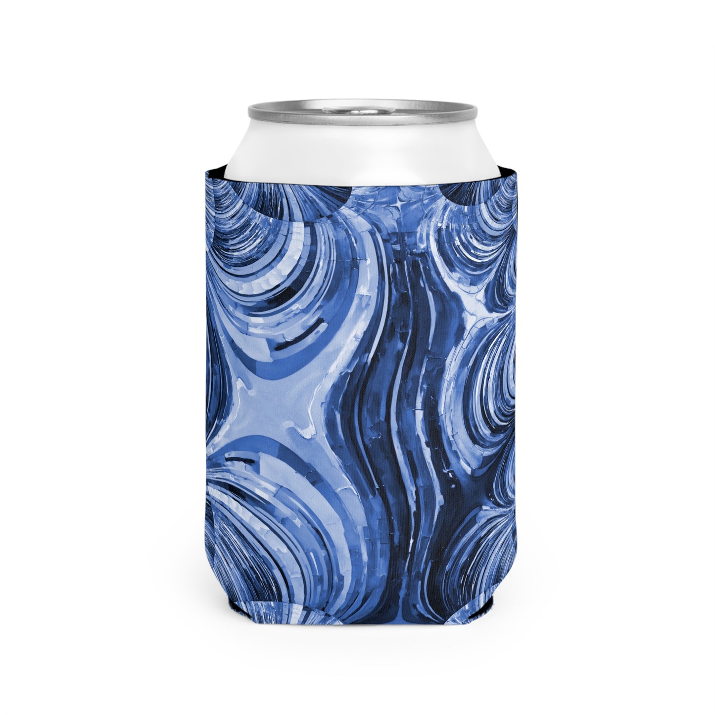 Uzi Spiral Deep Blue 12 oz Can Cooler Sleeve