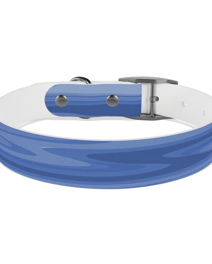Deep Blue Wavey Medium Dog Collar