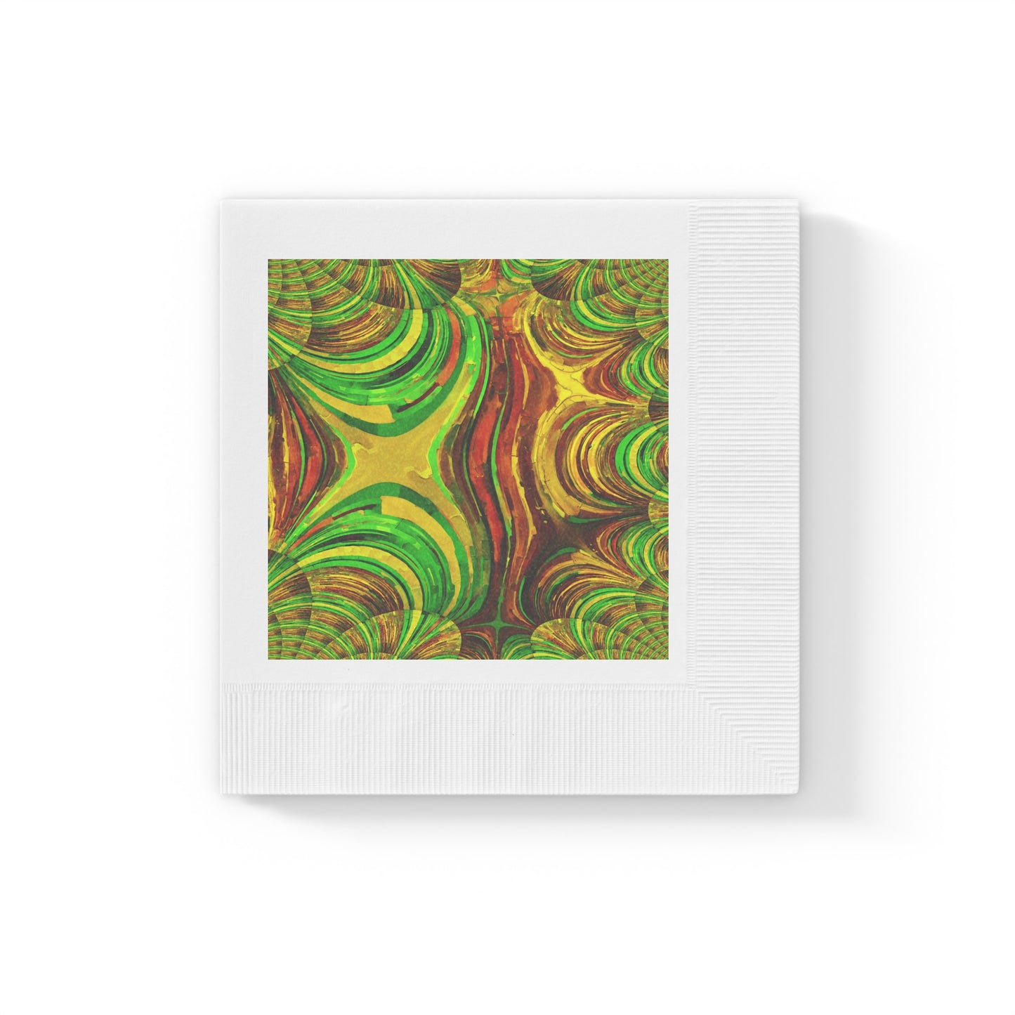 Uzi Spiral Beta White Coined Napkins, 6.5" x 6.5"