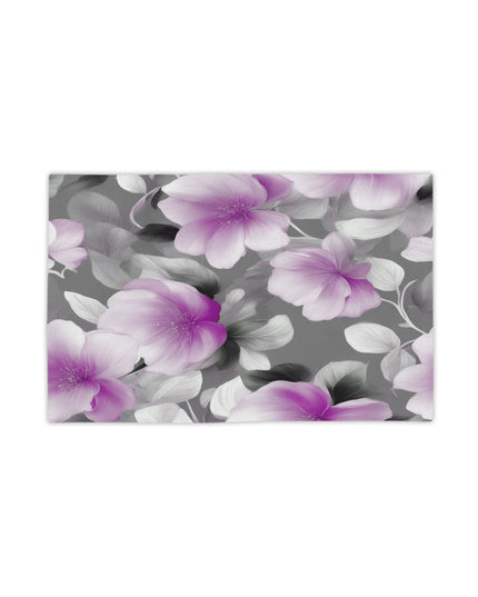 Purple Blossom Floral Bunch Beach Towel, 18" x 27"