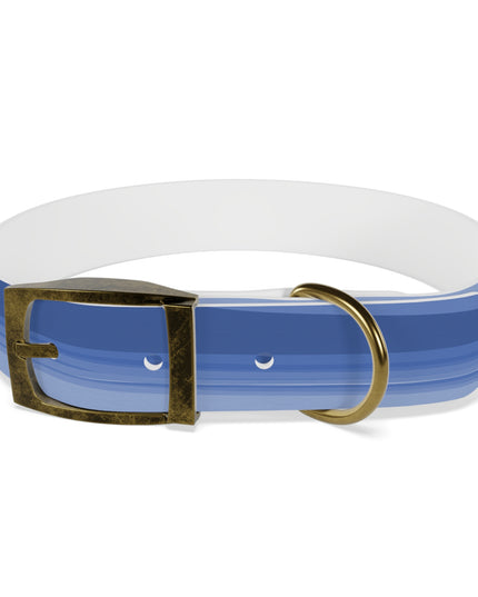 Deep Blue Wavey Medium Dog Collar