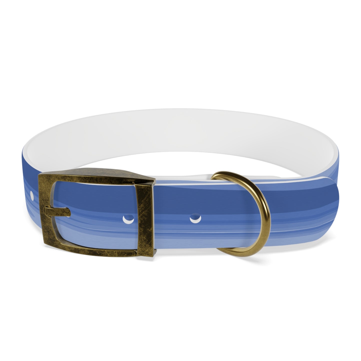 Deep Blue Wavey Medium Dog Collar