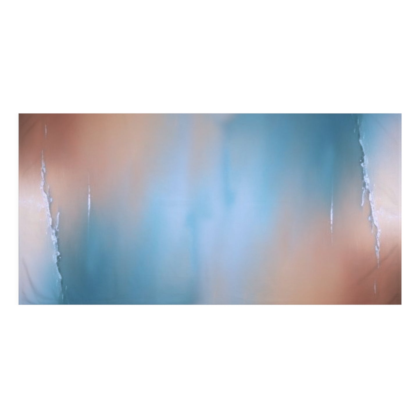 Blue Sea Peach Fog 30" x 60" Mink-Cotton Towel (50% polyester, 50% cotton)