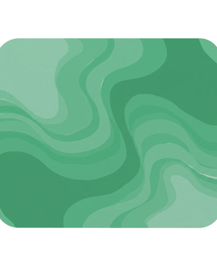 Mint Green Wavey Mouse Pad, 9" x 8" Rectangle