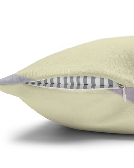 Pastel Soft Blue and Soft White Patches Spun Polyester Square Pillowcase, 14" x 14"
