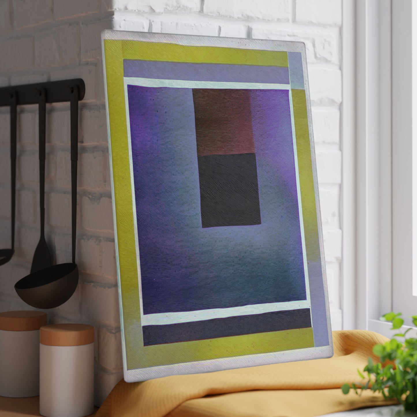 Zeta Shadow Glass Cutting Board, 11" x 15"