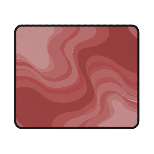 Power Red Wavey Non-Slip Gaming Mouse Pad, 9.5" X 8" Rectangle