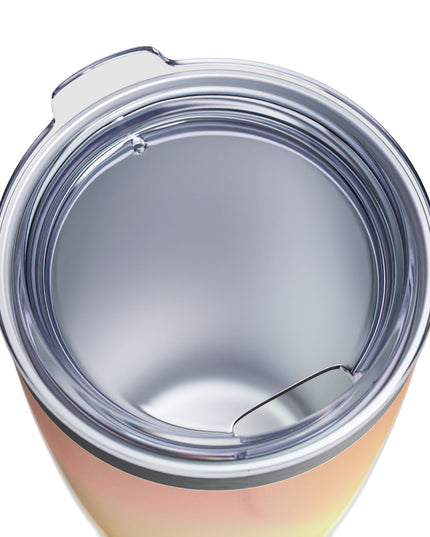 Hot Peach Fade Ringneck Tumbler, 20oz in white