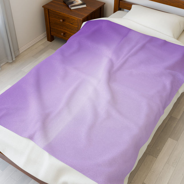 Soft Lavender Fade Velveteen Plush Blanket, 50" x 60"