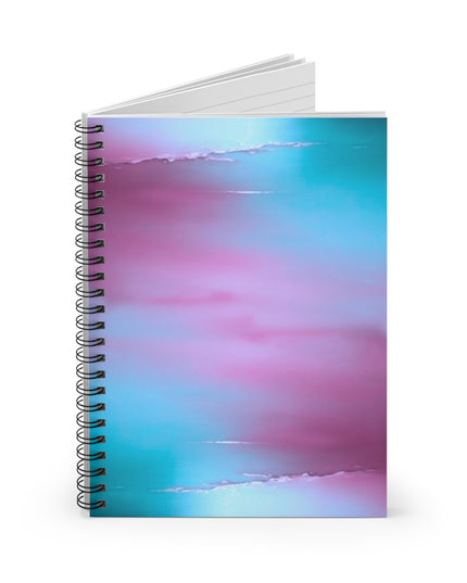 Wine Sea Blue Fog Spiral Notebook - Ruled Line, 6" x 8", 118 pages