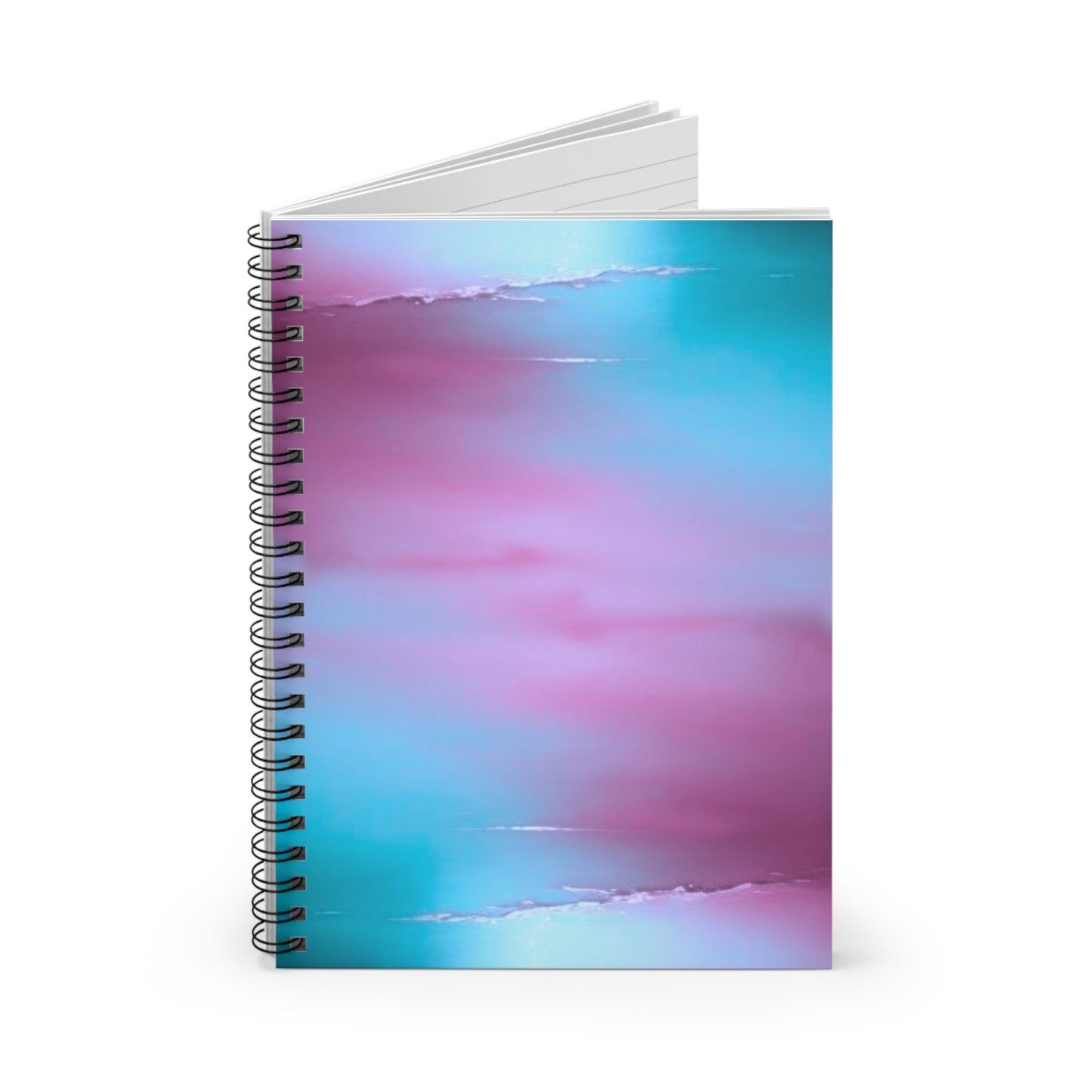 Wine Sea Blue Fog Spiral Notebook - Ruled Line, 6" x 8", 118 pages