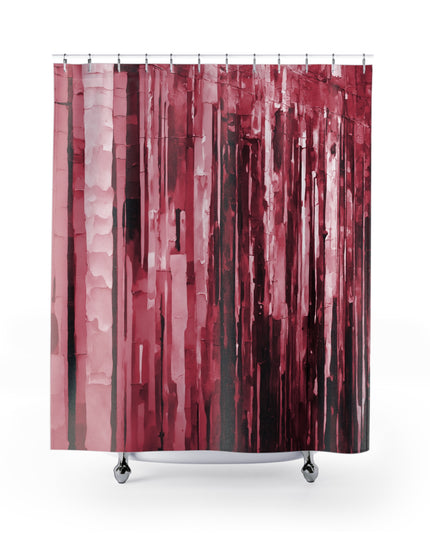 Striped Ruby Shower Curtains, 71" x 74"
