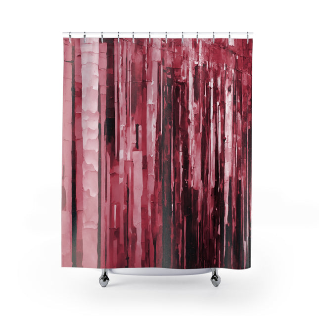 Striped Ruby Shower Curtains, 71" x 74"