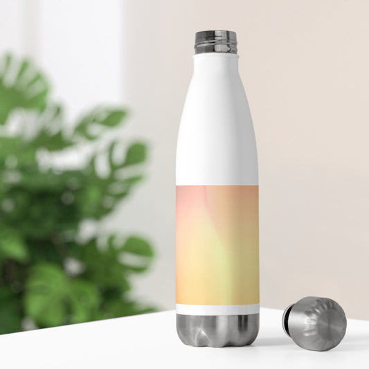 Hot Peach Fade 20oz Insulated White Water Bottle