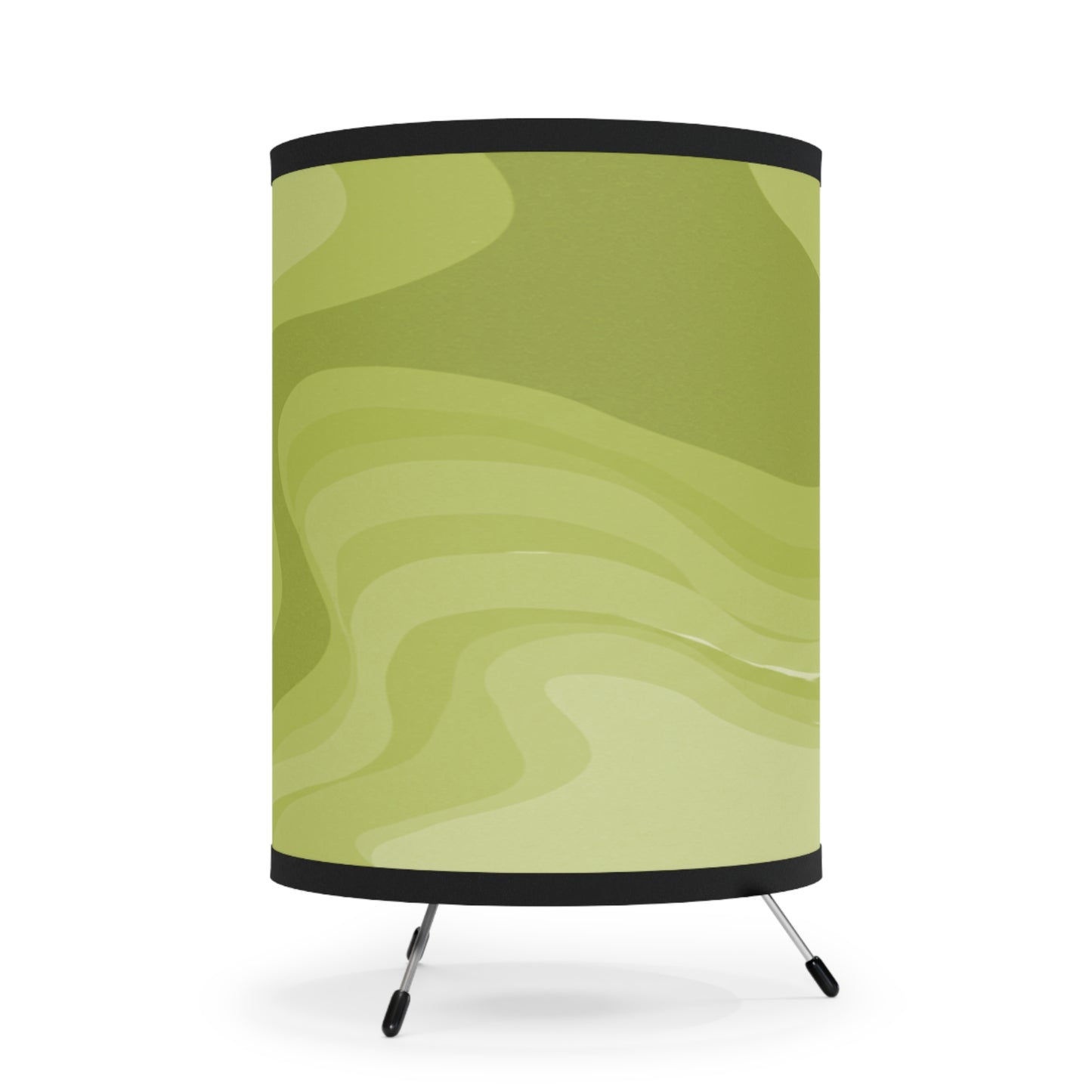 Lemon Wavey Tripod Lamp with High-Res Printed Shade, US\CA plug