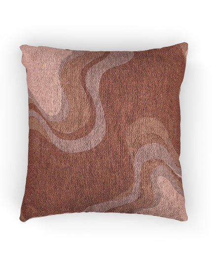 Power Red Wavey Woven Pillow, 17" x 18"
