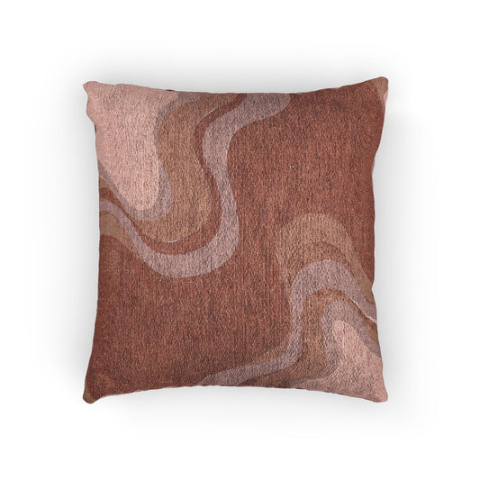 Power Red Wavey Woven Pillow, 17" x 18"