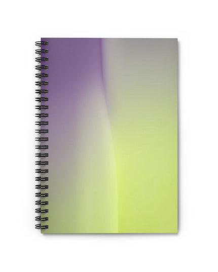 Purple Golden Fade Wavey Spiral Notebook - Ruled Line, 6" x 8", 118 pages