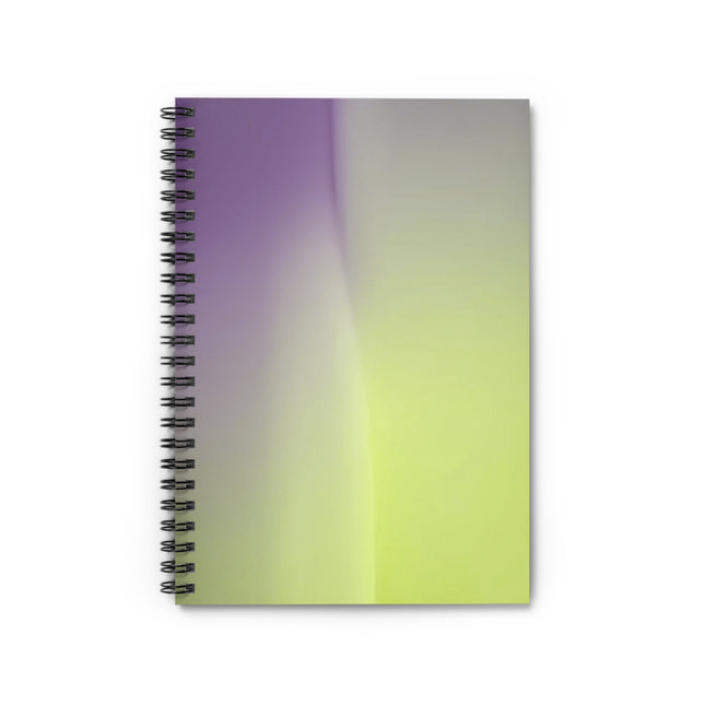 Purple Golden Fade Wavey Spiral Notebook - Ruled Line, 6" x 8", 118 pages
