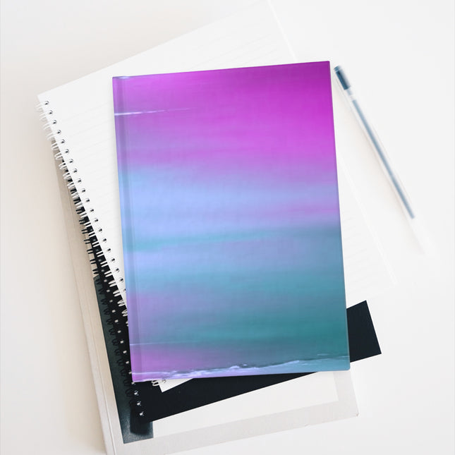 Dark Blue Green Sea Purple Fog 5" x 7" Journal - 128 Ruled Line pages