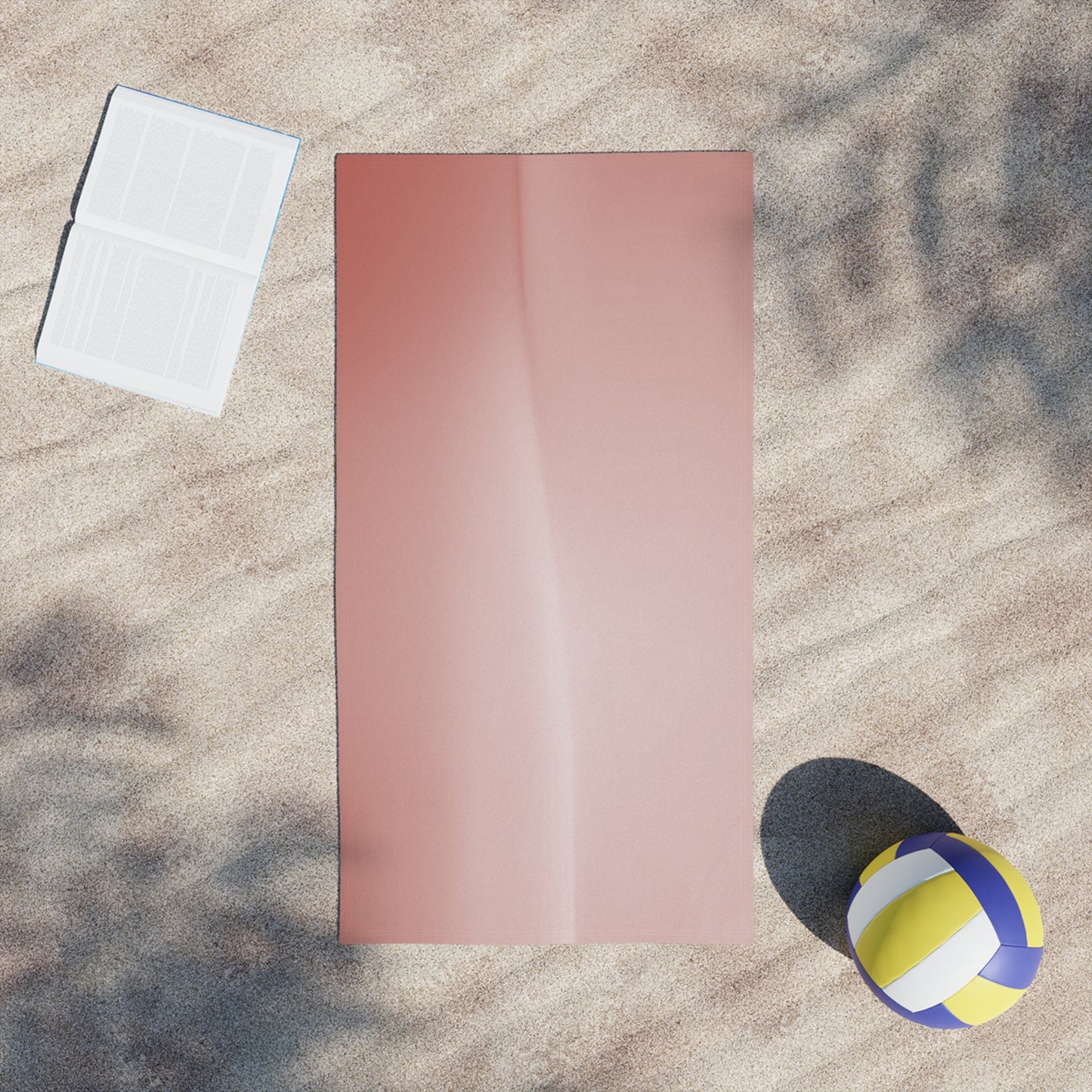 Rose Red Fade Beach Towel, 24" x 44"