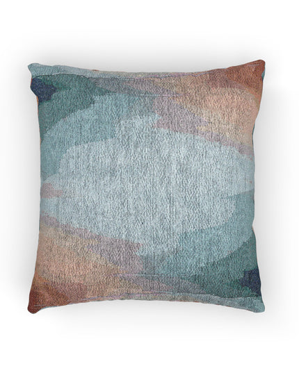Blue Sea Peach Fog Woven Pillow, 17" x 18"
