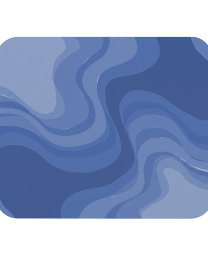 Deep Blue Wavey Mouse Pad, 9" x 8" Rectangle