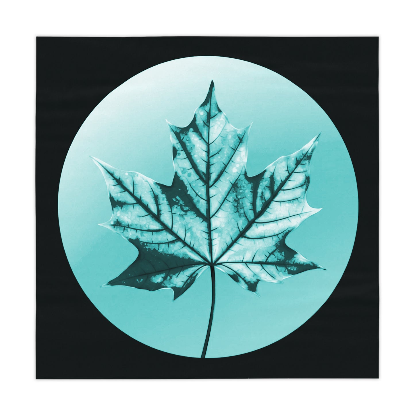 Tif Green Maple Leaf Tablecloth, 55" x 55"
