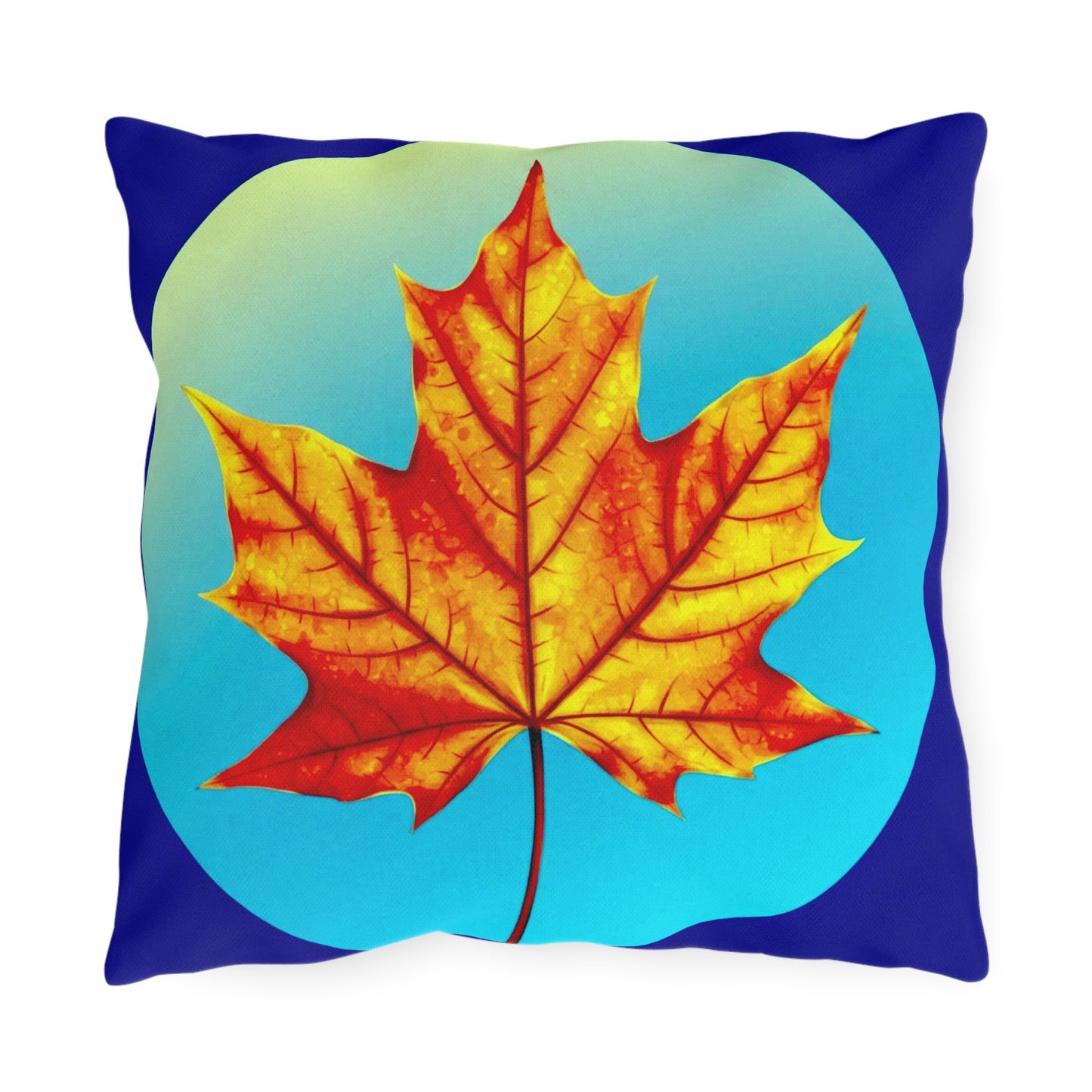 Alpha Maple Leaf 16" x 16" Outdoor Pillow
