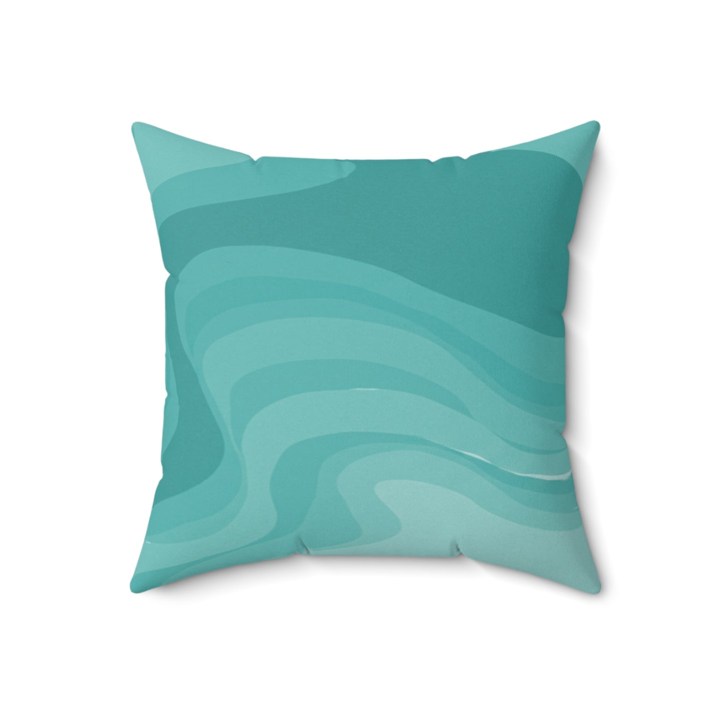 Tif Green Wavey 18" x 18" Faux Suede Square Pillow