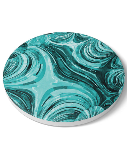 Uzi Spiral Tif 4" x 4" Round Ceramic Coaster