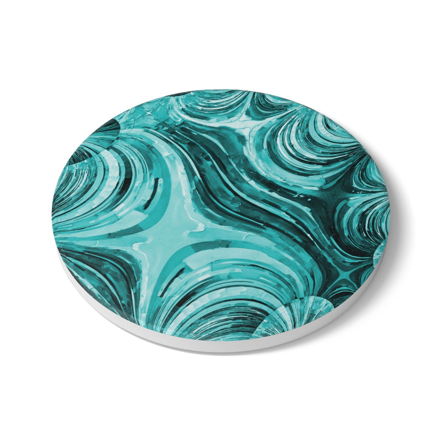 Uzi Spiral Tif 4" x 4" Round Ceramic Coaster