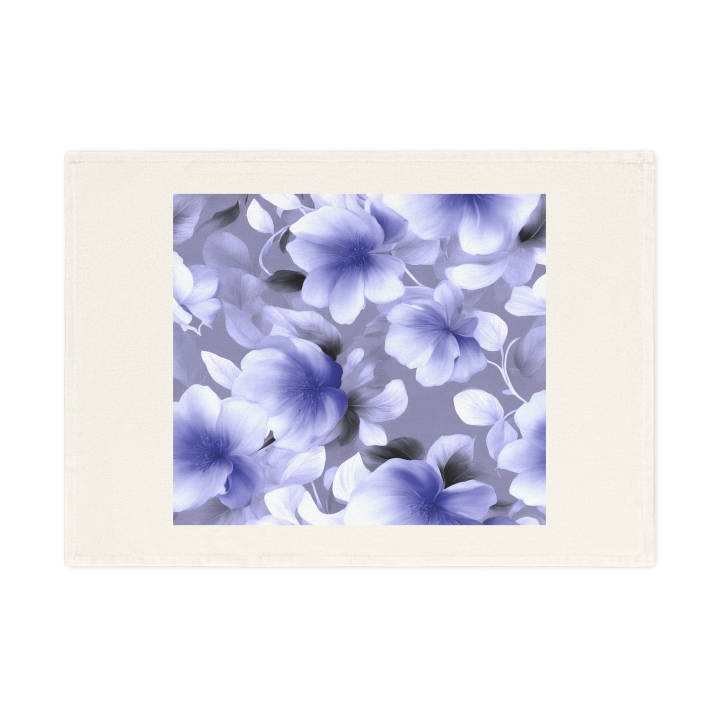 Indigo Blossom Floral Bunch Cotton Tea Towel 19.6" x 27.5"