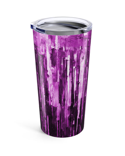 Striped Powder Lavender Tumbler 20oz