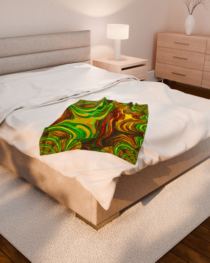 Uzi Spiral Beta Velveteen Plush Blanket, 30" x 40"