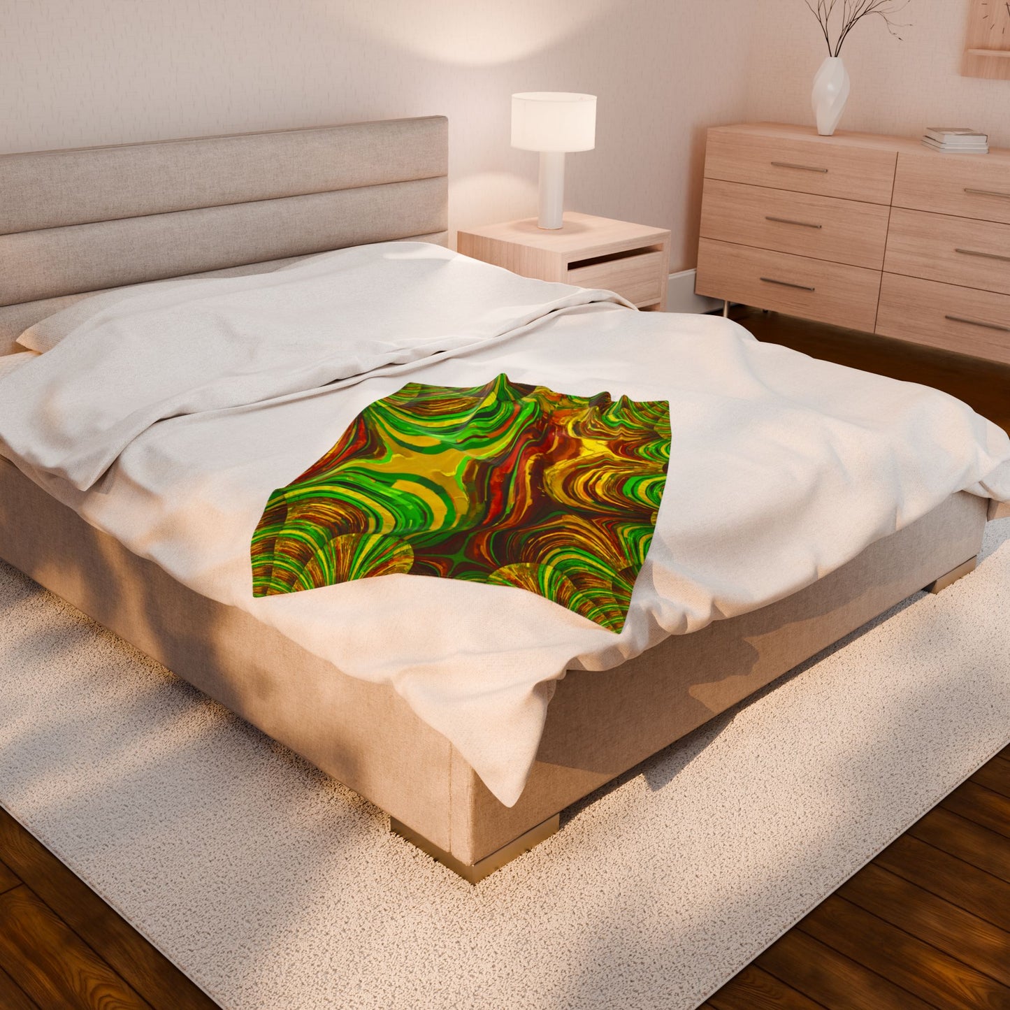 Uzi Spiral Beta Velveteen Plush Blanket, 30" x 40"