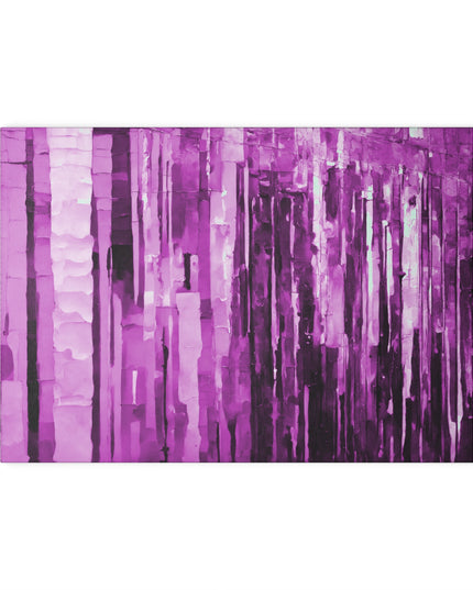 Striped Powder Lavender 8" x 11" Glass Cutting Board