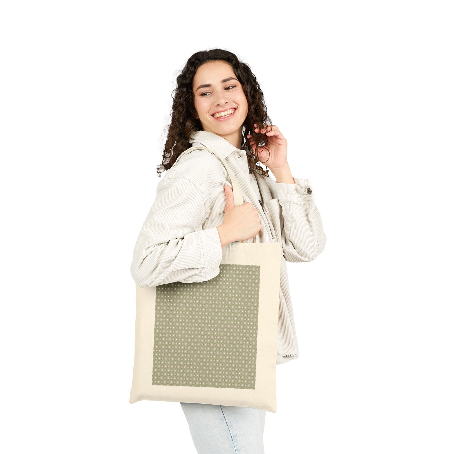 Olive Star-crossed Bodies Cotton Canvas Tote Bag