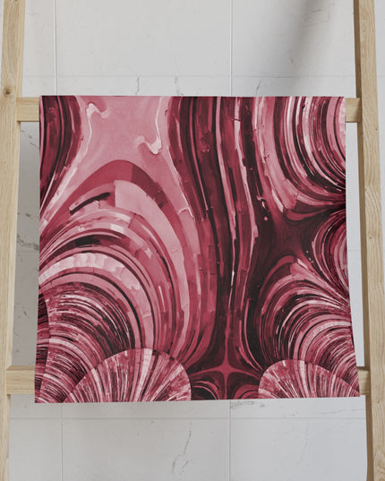 Uzi Spiral Ruby Hand Towel, 16" x 28"
