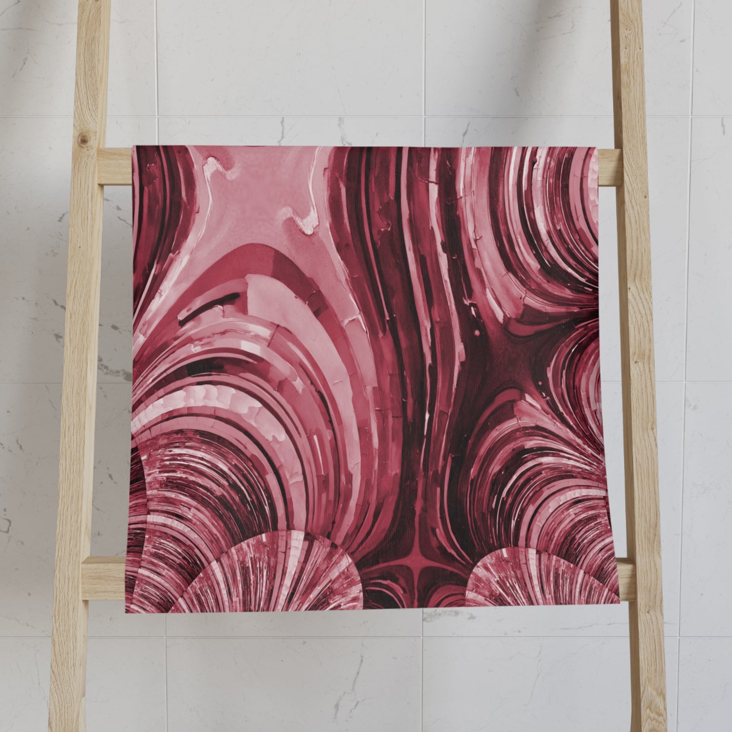 Uzi Spiral Ruby Hand Towel, 16" x 28"