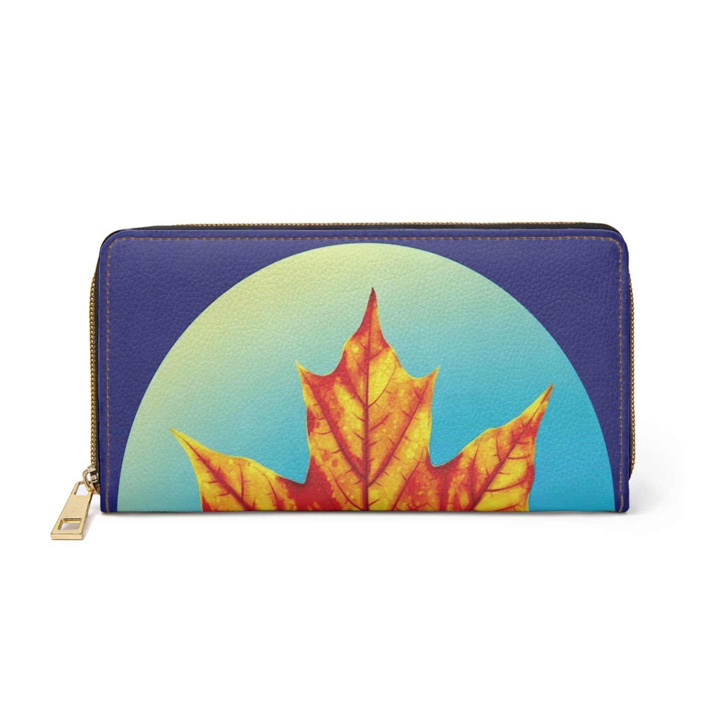 Alpha Maple Leaf Elegant Abstract Zipper Wallet - Stylish & Functional Accessory for Everyday Use