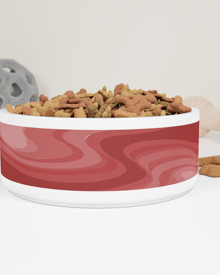 Power Red Wavey 16 oz Pet Bowl