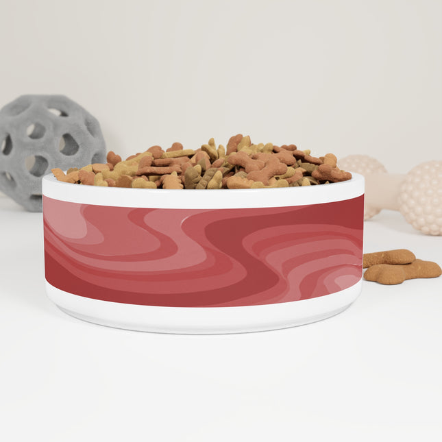 Power Red Wavey 16 oz Pet Bowl